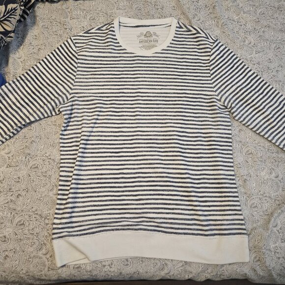 Mens blue and white striped shirt from American Rag size medium. - Picture 6 of 8